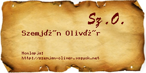 Szemján Olivér névjegykártya