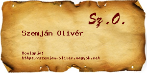 Szemján Olivér névjegykártya