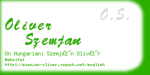 oliver szemjan business card